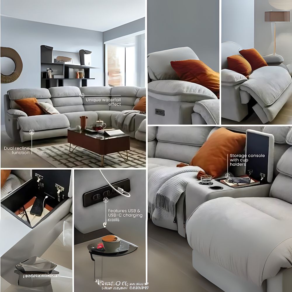 Lakelyn Power Recliner Corner Sofa