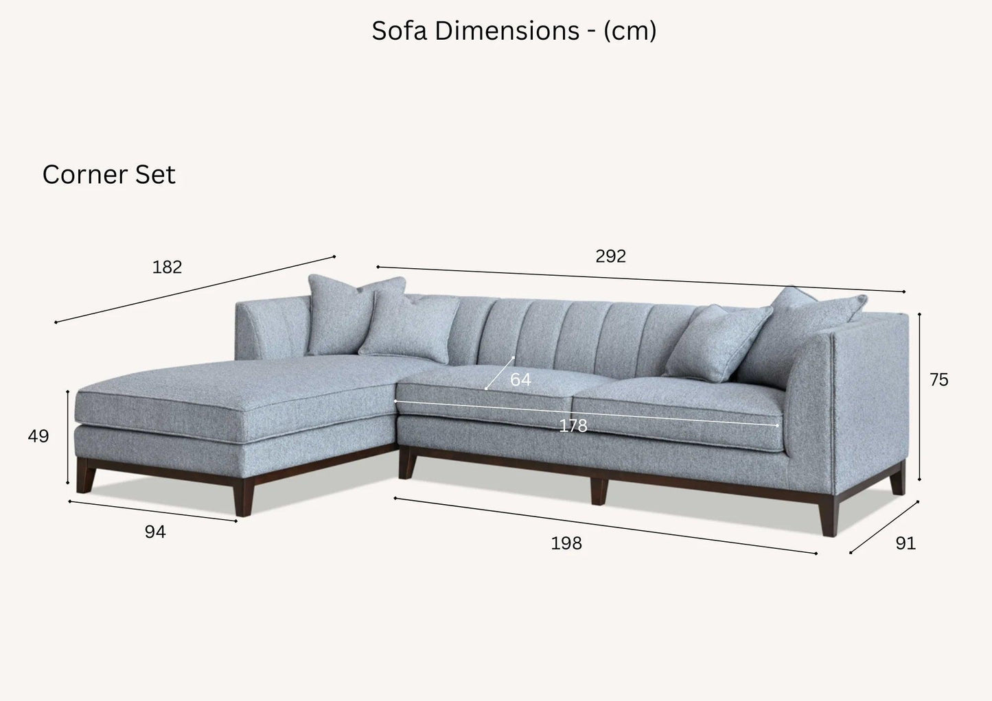Aluxo Cooper Left Hand Corner Sofa