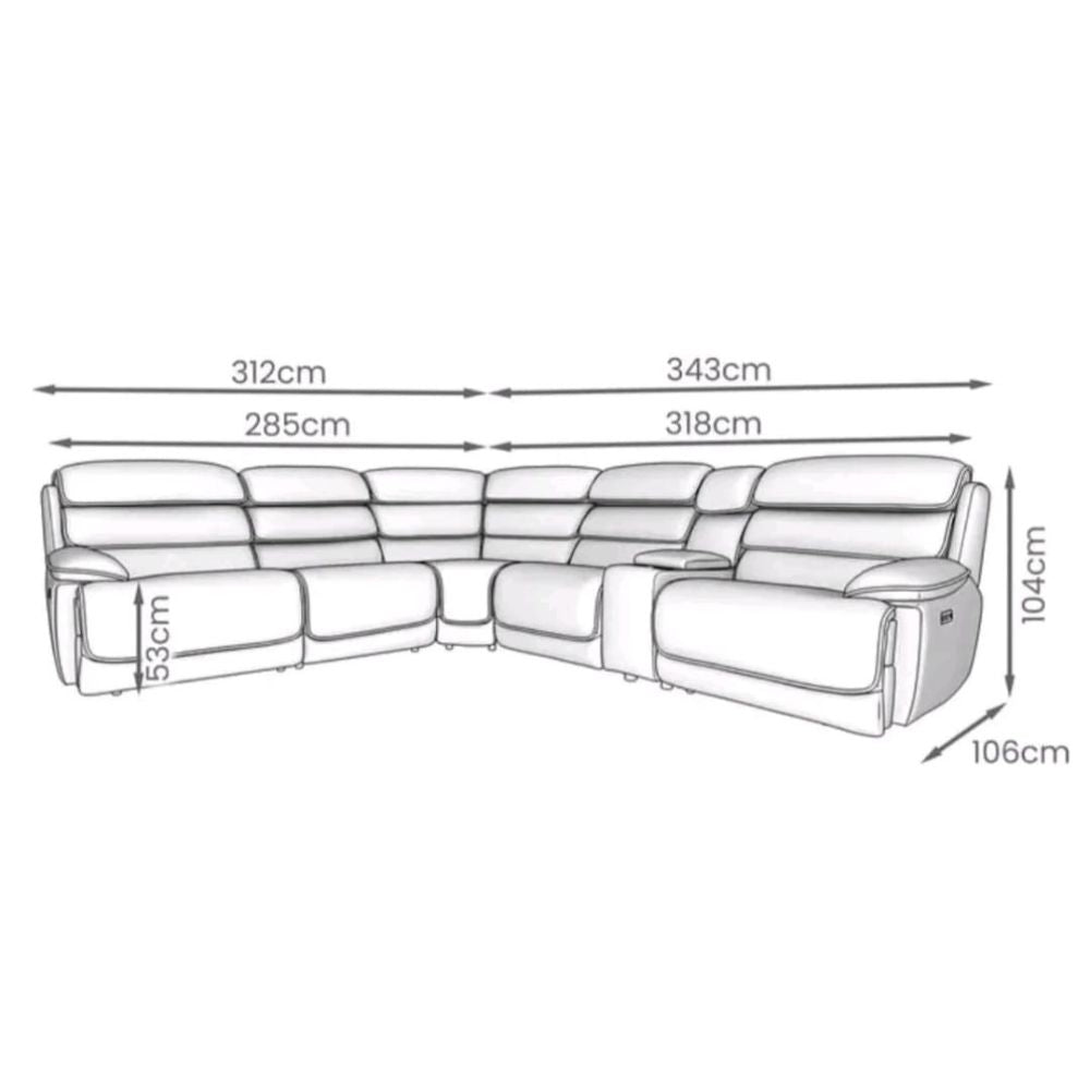 Lakelyn Modular Power Recliner Corner Sofa - Furniture Local