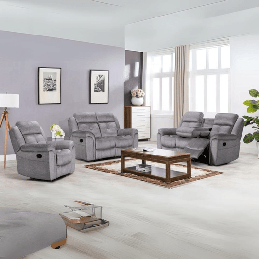 Texas Soft Fabric Manual Recliner Sofa