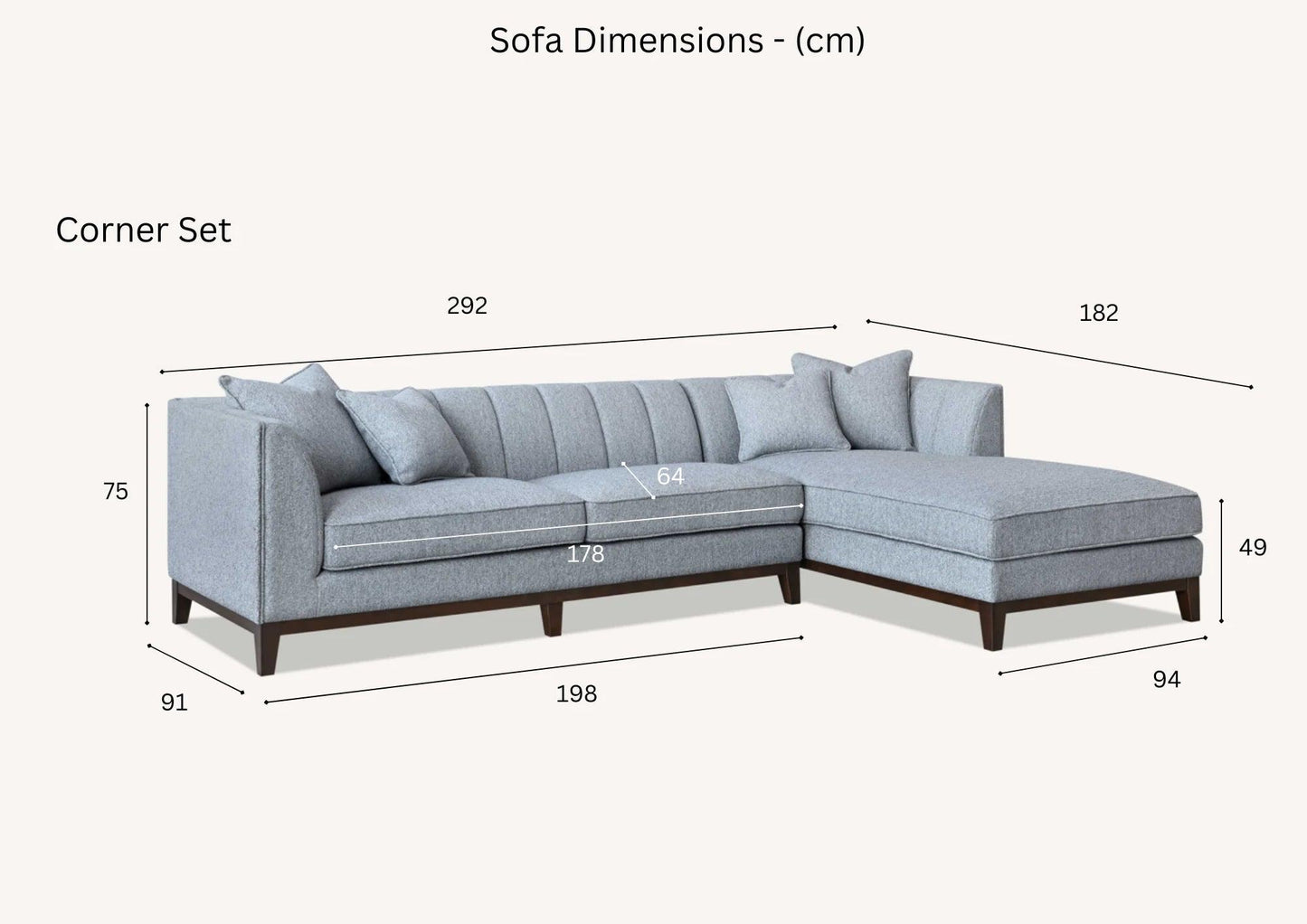 Aluxo Cooper Right Hand Corner Sofa
