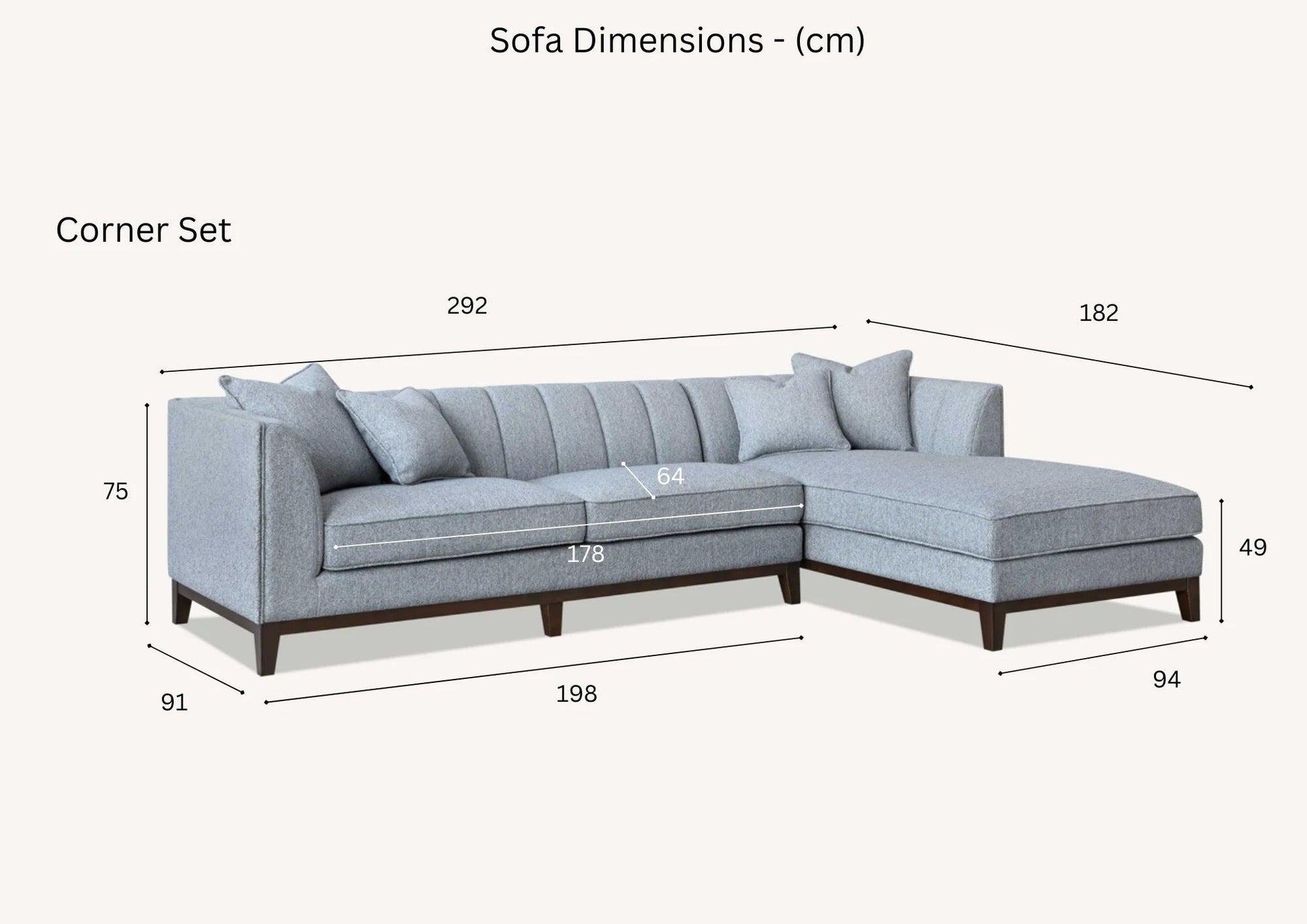 Aluxo Cooper Right Hand Corner Sofa