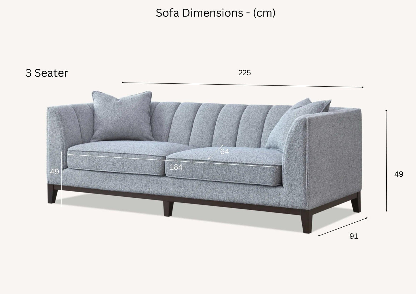 Aluxo Cooper 3 Seater Sofa