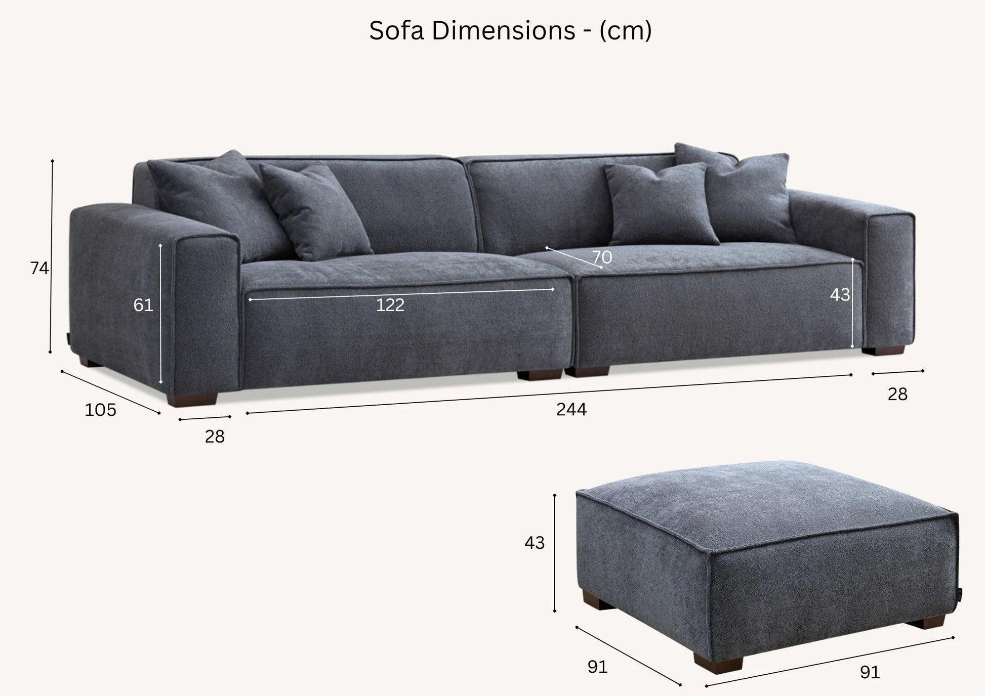 Aluxo Dakota 4 Seater