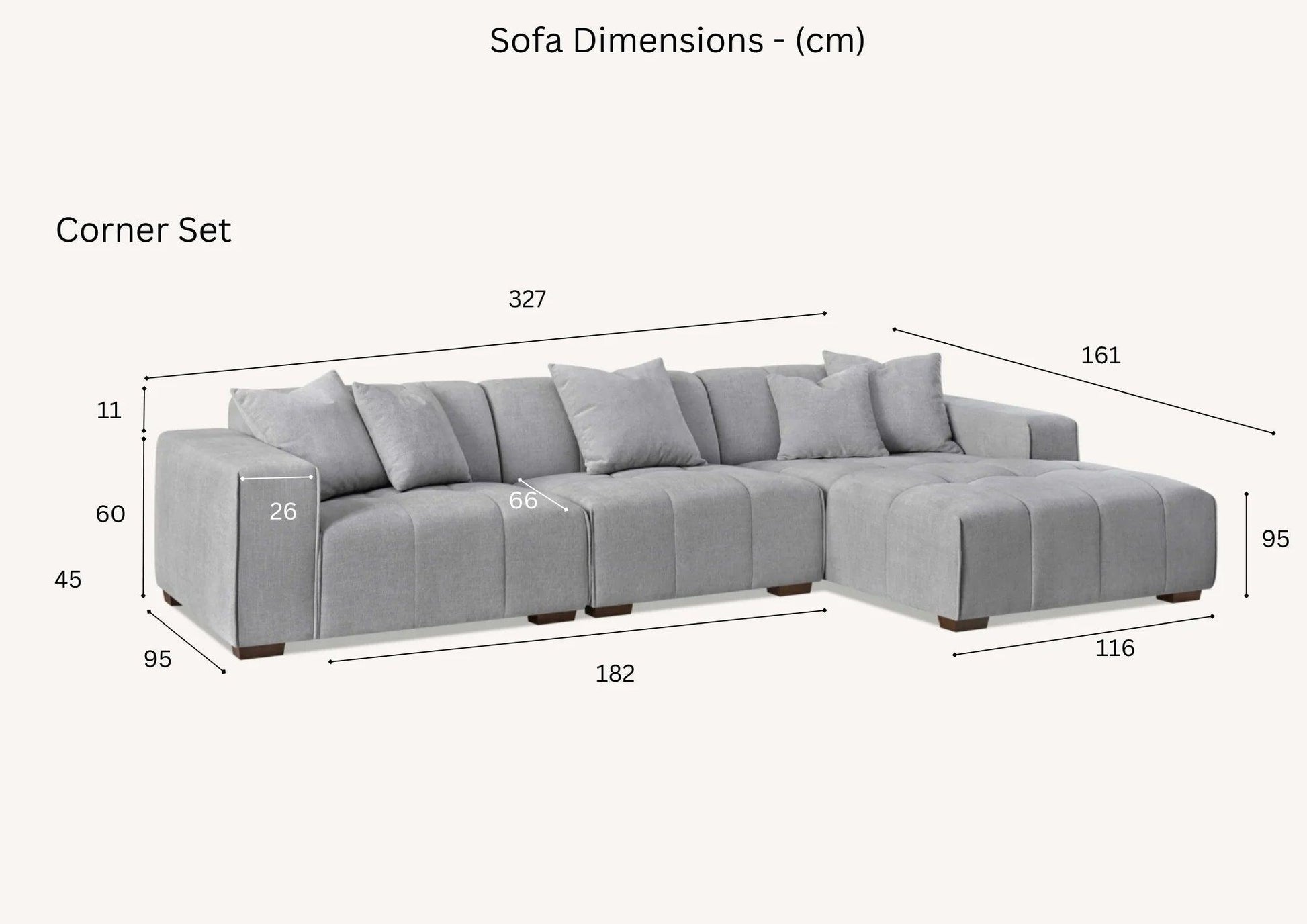 Aluxo Leonard Right Hand Corner Sofa