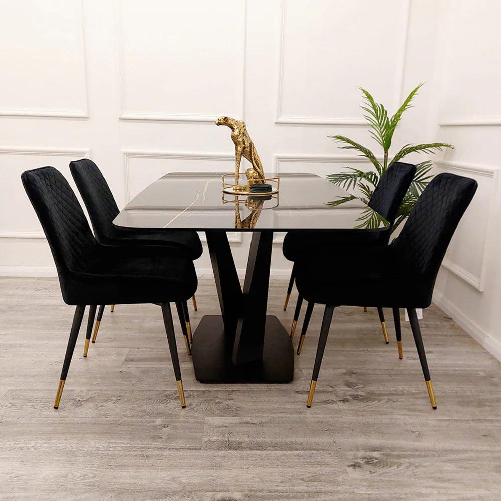 Apollo 1.6 Black Dining Table