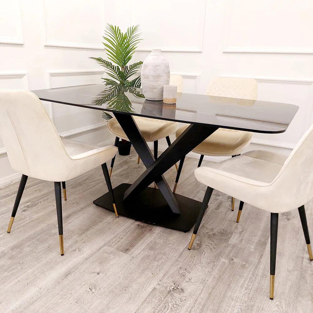 Apollo 1.6 Black Dining Table