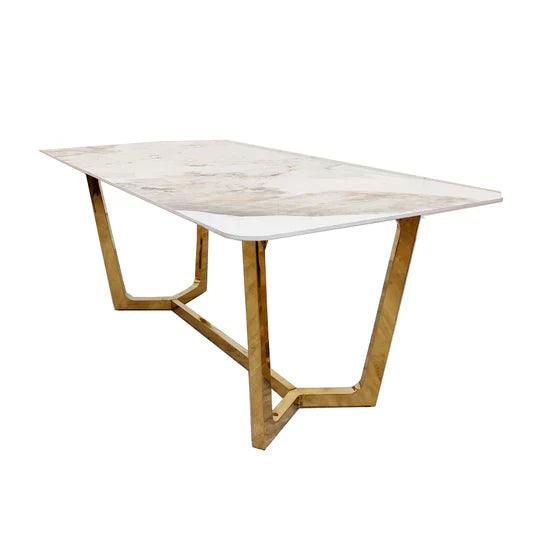 Lucien 180cm Gold Dining Table
