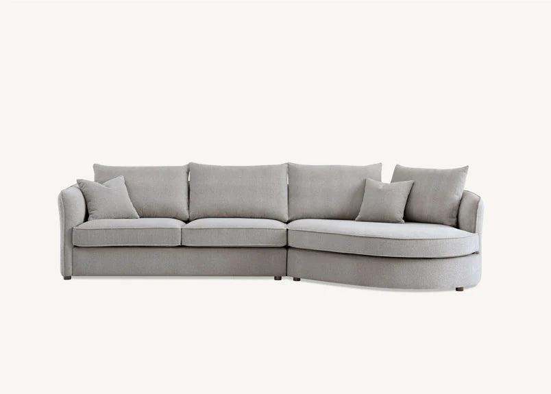 Aluxo Rubin Corner Chaise in Pebble Boucle - Furniture Local