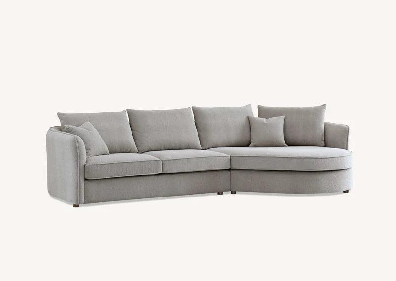 Aluxo Rubin Corner Chaise in Pebble Boucle - Furniture Local