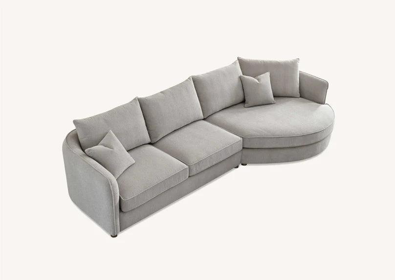 Aluxo Rubin Corner Chaise in Pebble Boucle - Furniture Local