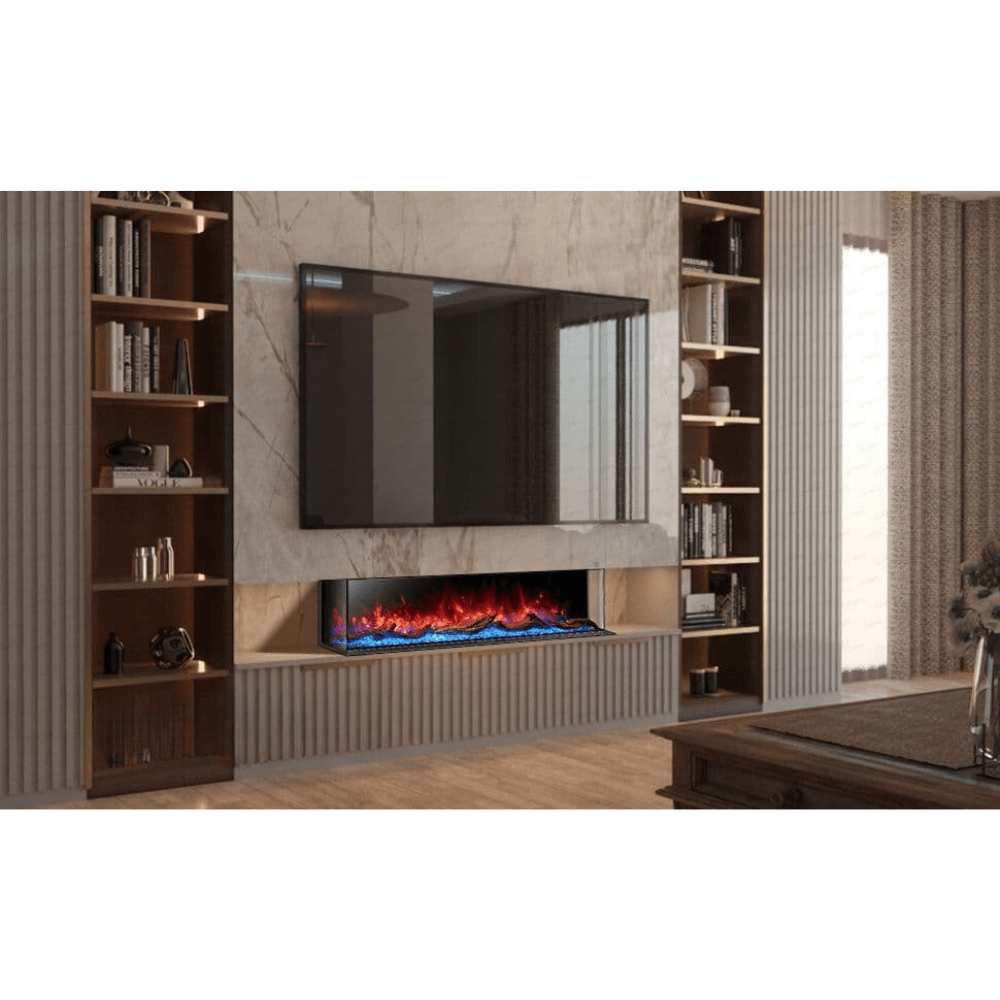 The Cullinan 50" 3D Widescreen Extra Deep 3 Sided Electric Fire - Furniture Local
