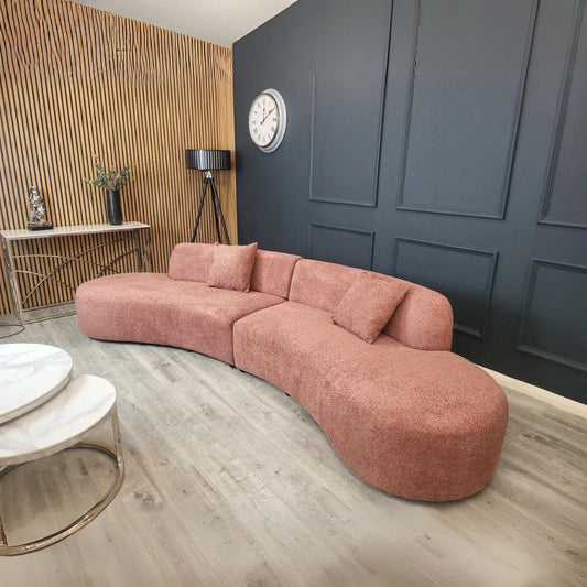 Miami Curved Cinema Boucle Sofa