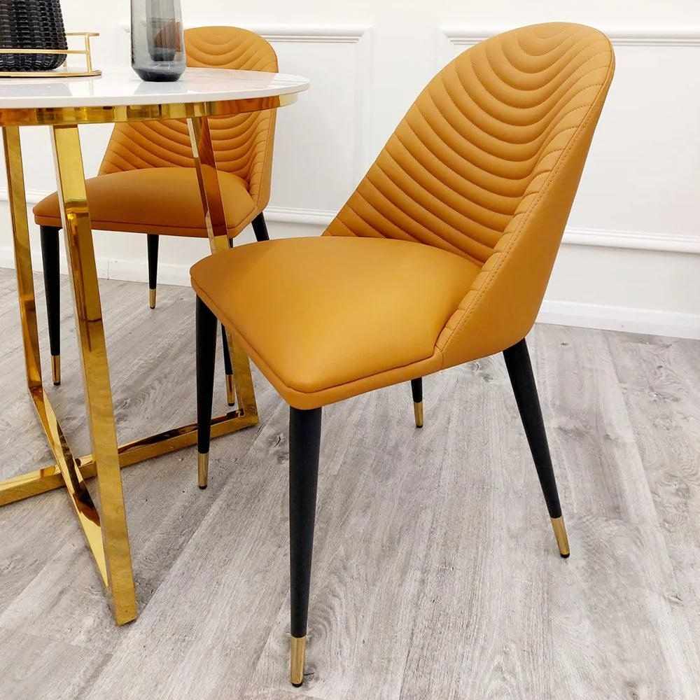 Alba Leather Dining Chair - Furniture Local