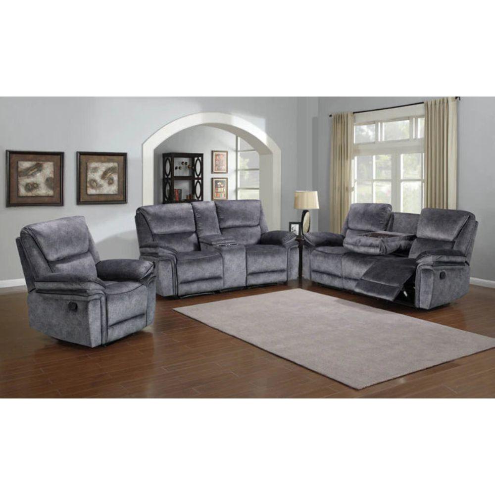 Milano Suede Fabric Manual Recliners Sofa