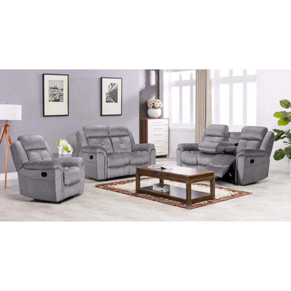 Texas Soft Fabric Manual Recliner Sofa