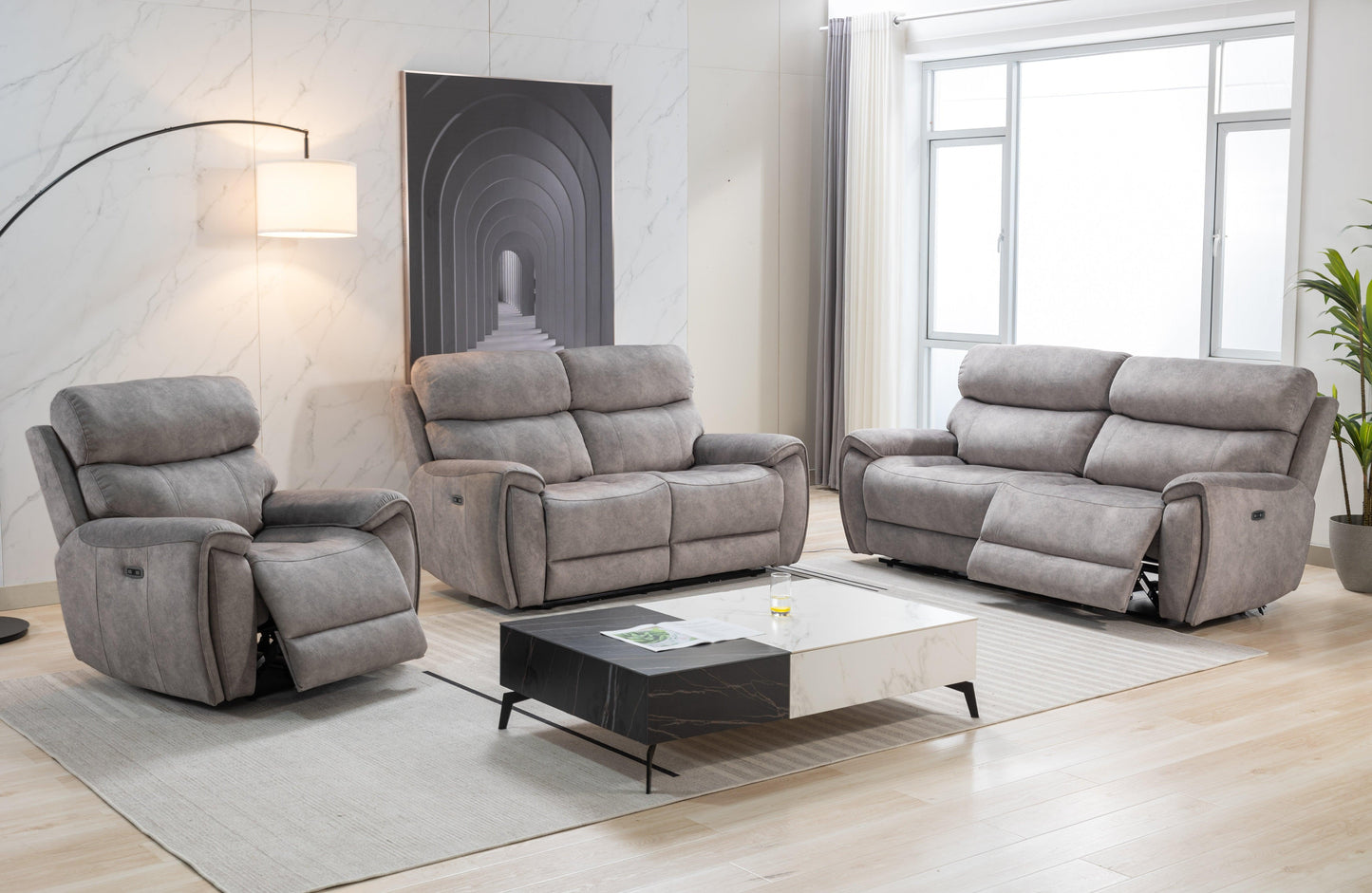 Seville Suede Recliner Sofa Range