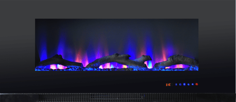 Aurora 50 Inch LED Grey Flush Electric Fire
