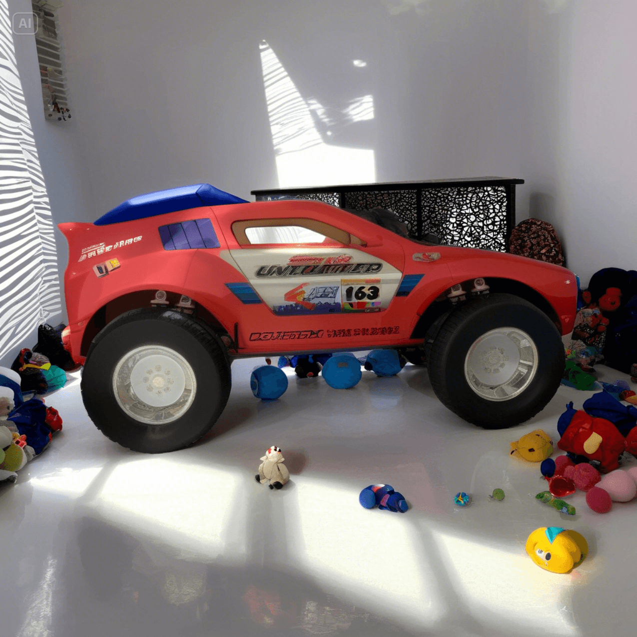 Speed Unlimited Jeep Double Layer Kids Bed