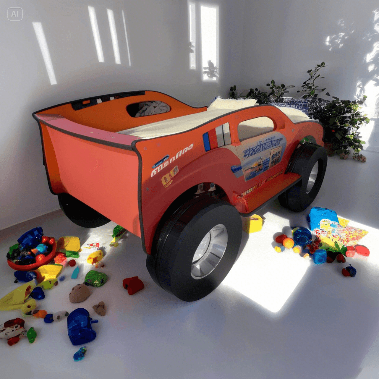 Speed Unlimited Jeep Double Layer Kids Bed