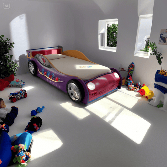 Pink Pretty Racer Car Kids Bed