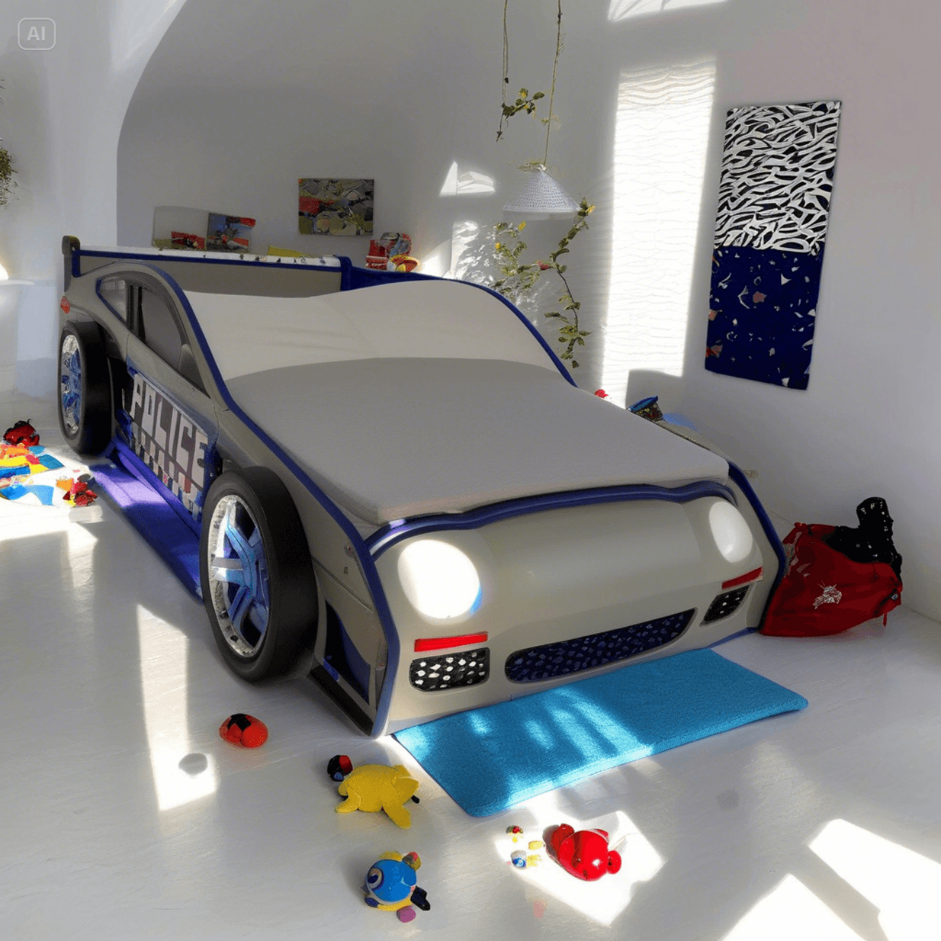 Police Car Kids Bed