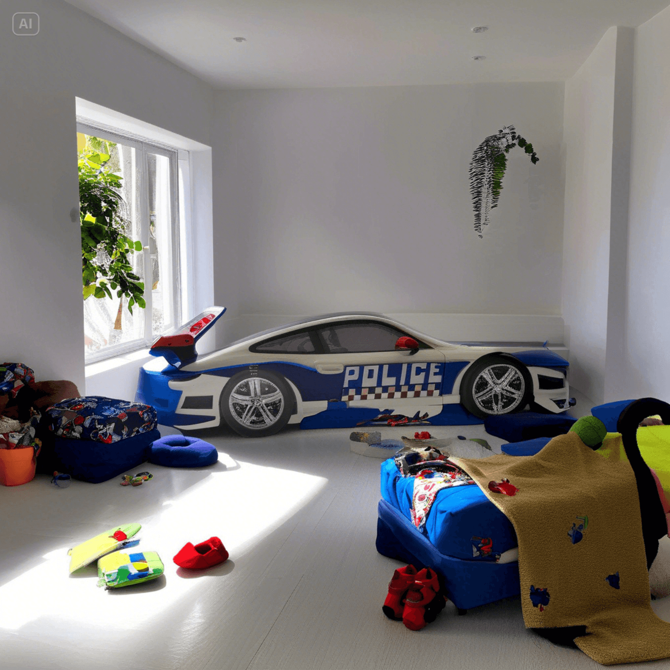 Police Car Kids Bed