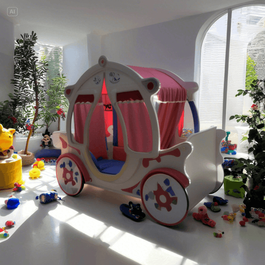 Pink Pumpkin Carriage Kids Bed