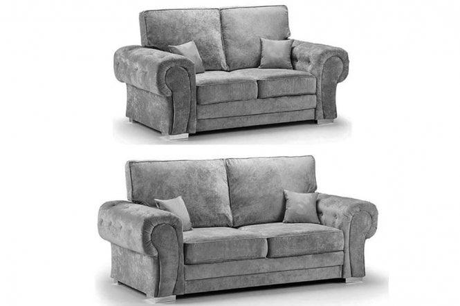 Verona Grey Fabric Sofa 