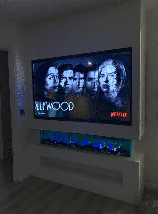 Luvelle 80" 3D Panoramic Full Glass 3-Sided Electric Fire