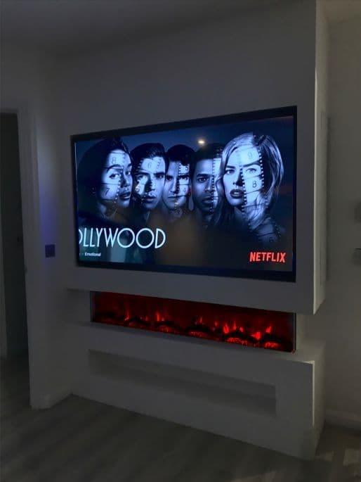 Luvelle 80" 3D Panoramic Full Glass 3-Sided Electric Fire