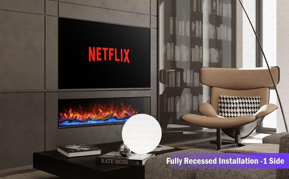 The Cullinan 71" 3D Widescreen Extra Deep 3 Sided Electric Fire