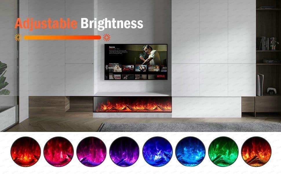The Cullinan 71" 3D Widescreen Extra Deep 3 Sided Electric Fire